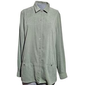 Green Long Sleeve Button Down Size 12